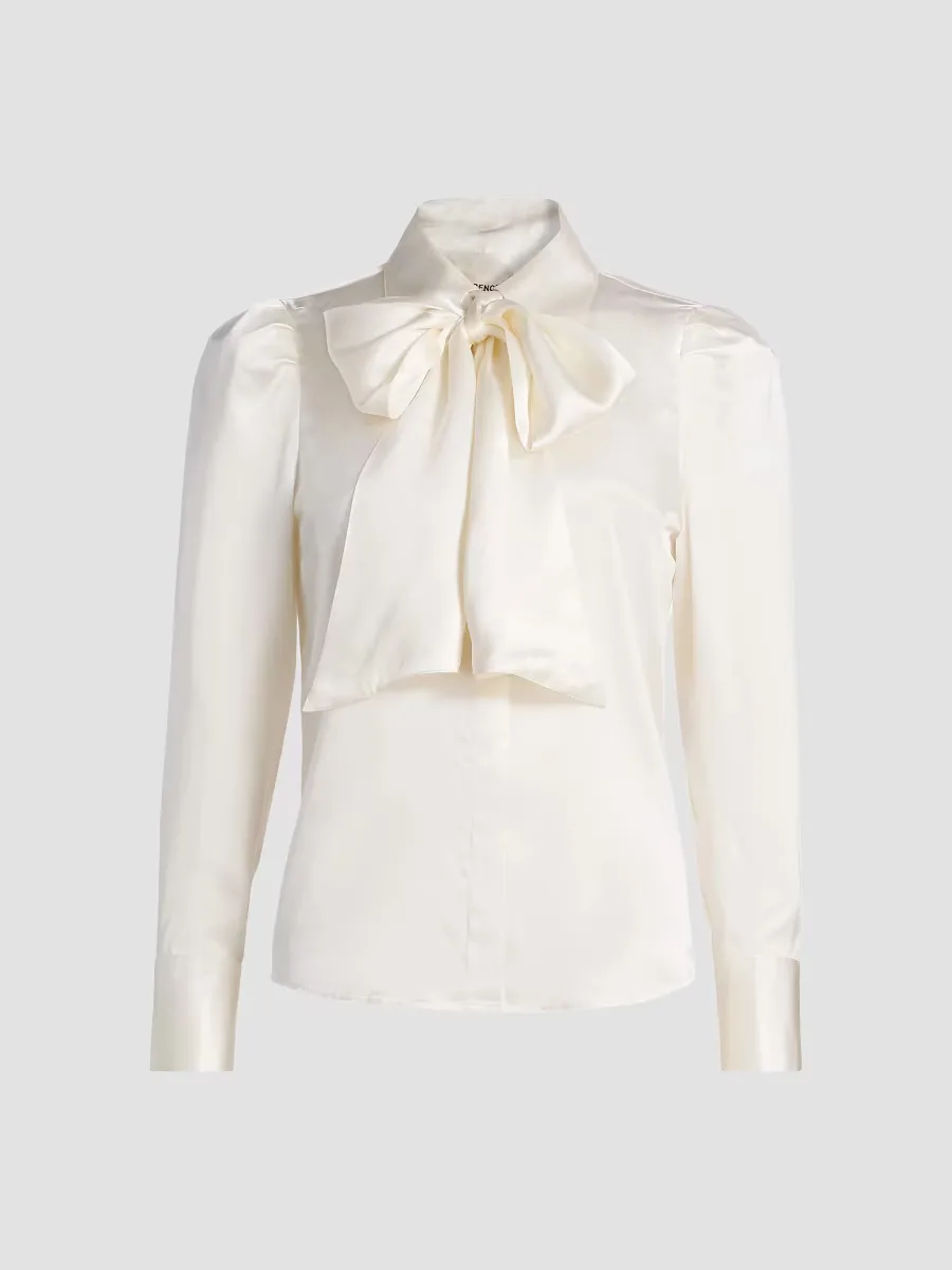 Honey Silk Tieneck Blouse by L'AGENCE