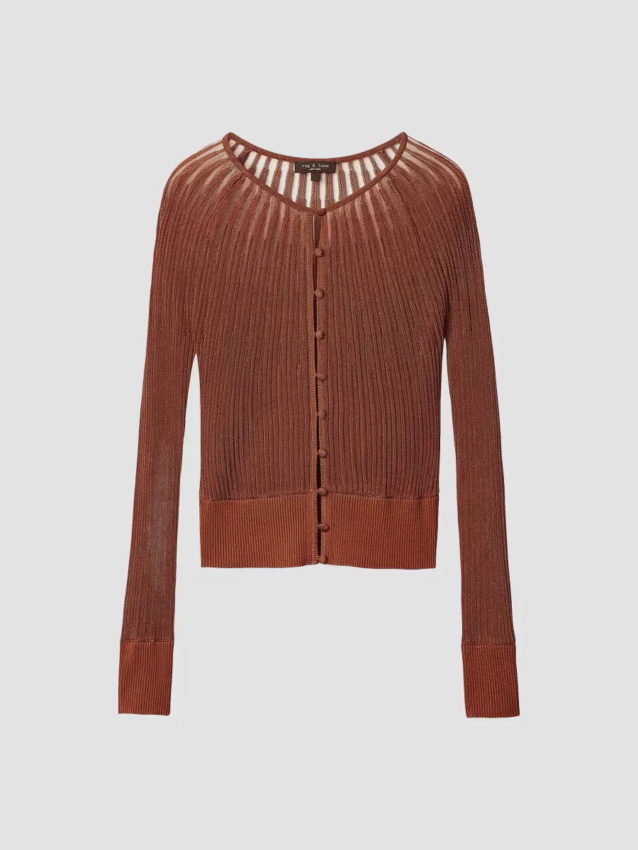 Aubrey Sheer Striped Cardigan by rag & bone