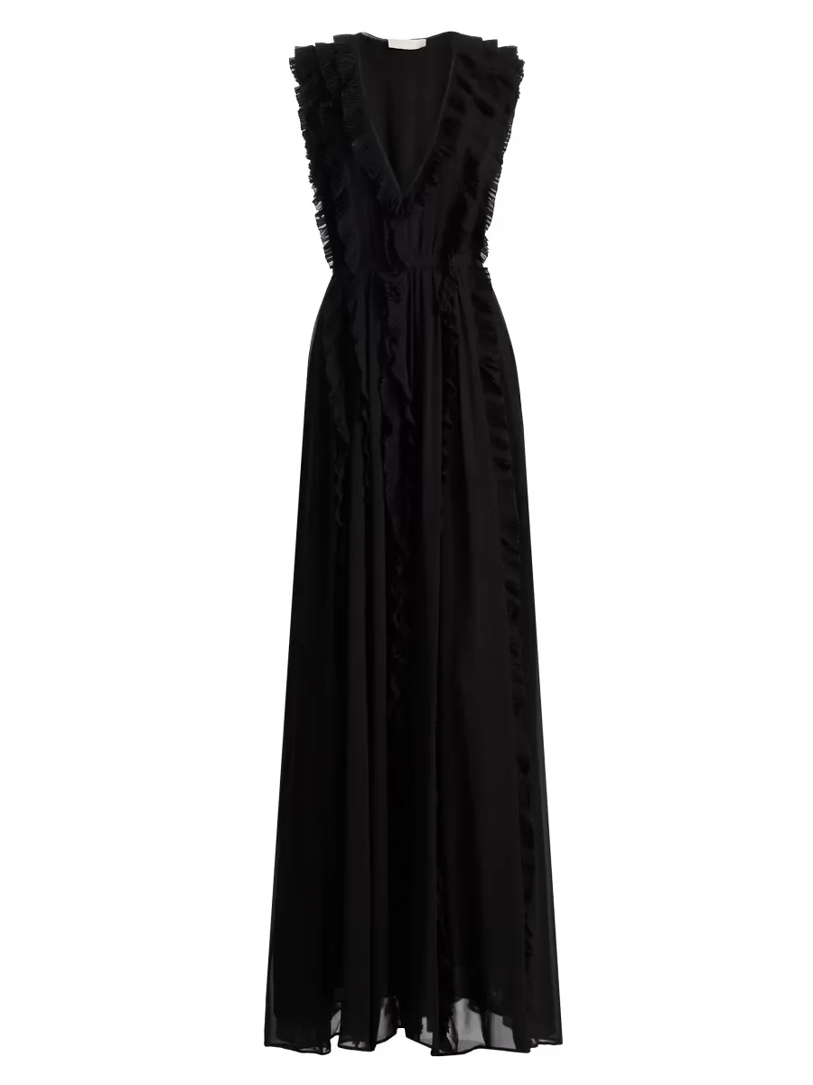 Aida Silk Cascading Ruffle Gown by Ulla Johnson