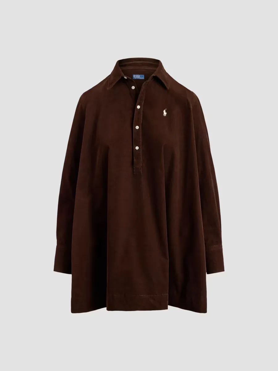 21 Wale Corduroy Collared Mini Dress by Polo Ralph Lauren