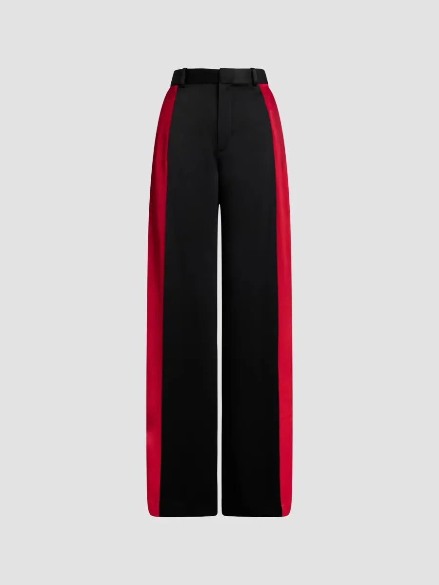 Crepe Wide-Leg Tuxedo Pants by Polo Ralph Lauren