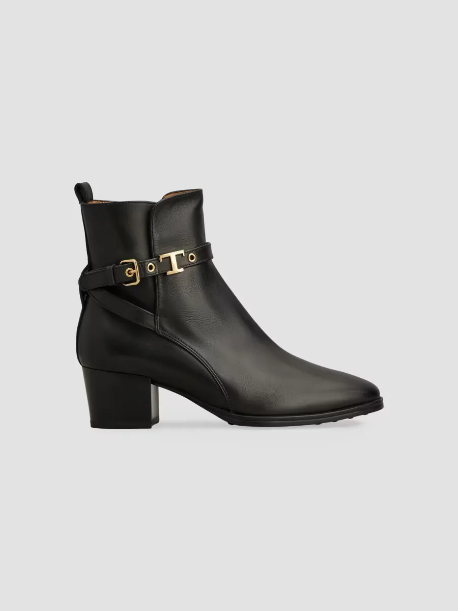 60MM Leather Ankle Boots by Tod's