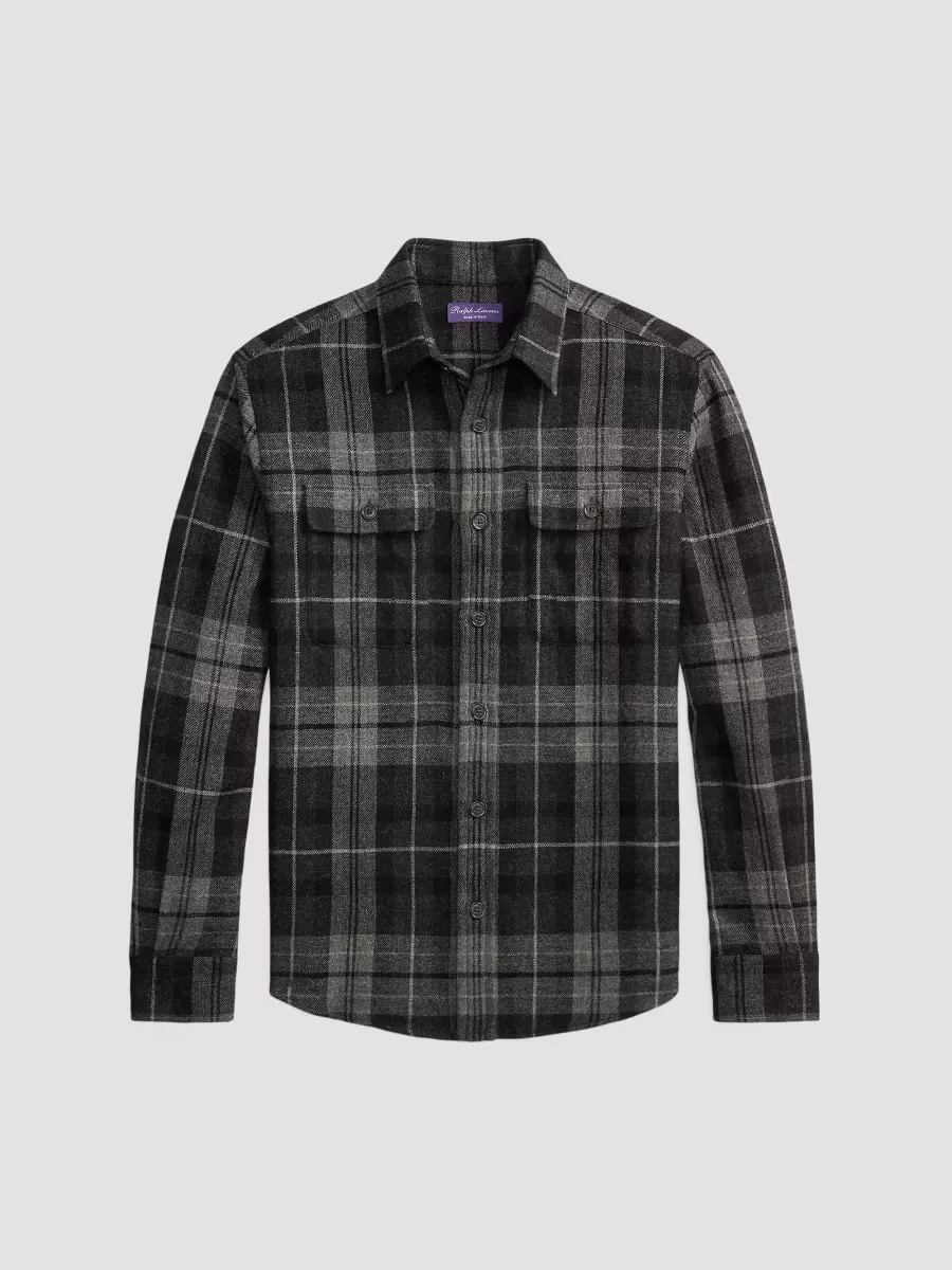 Plaid Wool-Cashmere Shirt by Polo Ralph Lauren