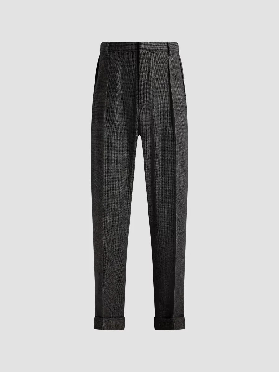 Ralph Lauren Purple Label Glenn Checked Wool-Cashmere Trousers by Ralph Lauren
