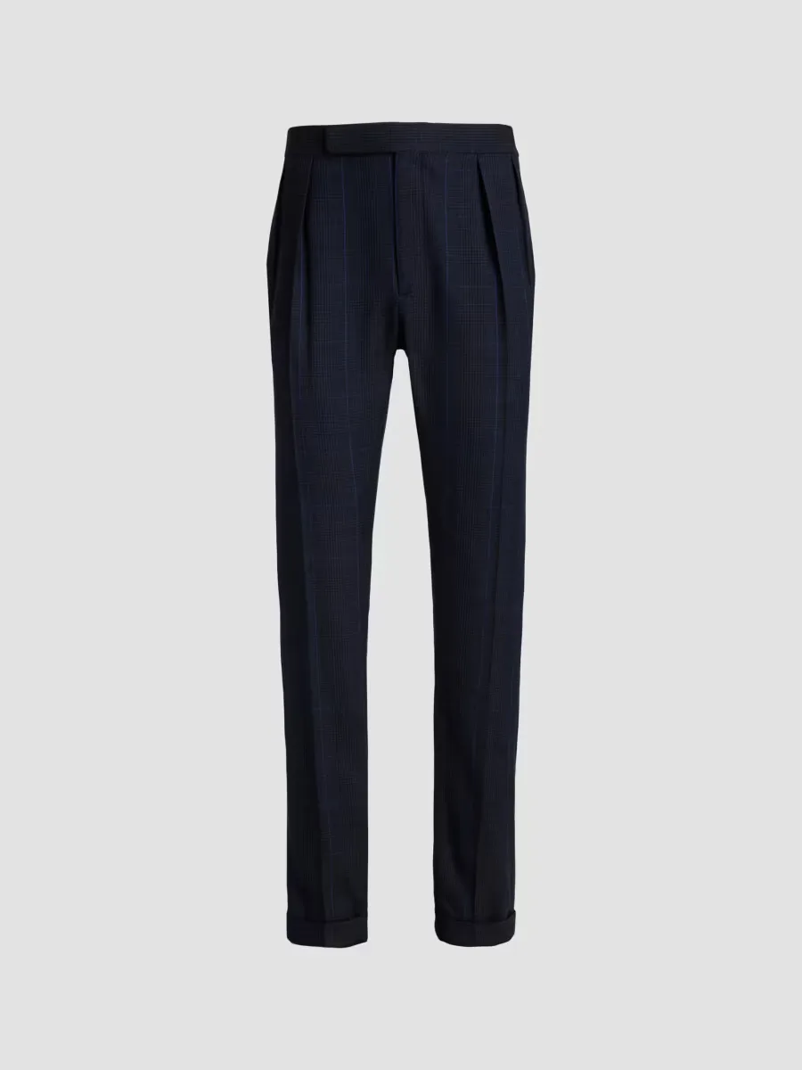 Ralph Lauren Purple Label Gregory Glen-Checked Cashmere Straight Trousers by Ralph Lauren