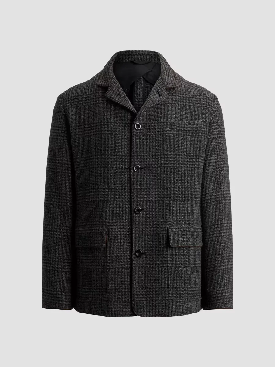 Ralph Lauren Purple Label the Stables Glen Check Wool-Cashmere Jacket