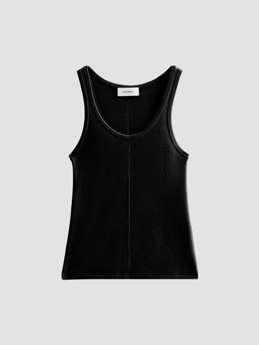 Meng Rib-Knit Cotton-Cashmere Tank by Lisa Yang