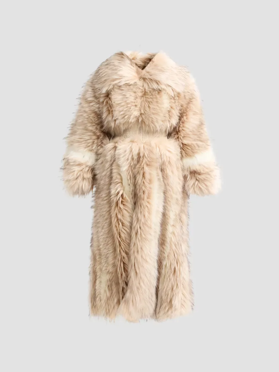 Kyla Faux Fur Coat by AKNVAS