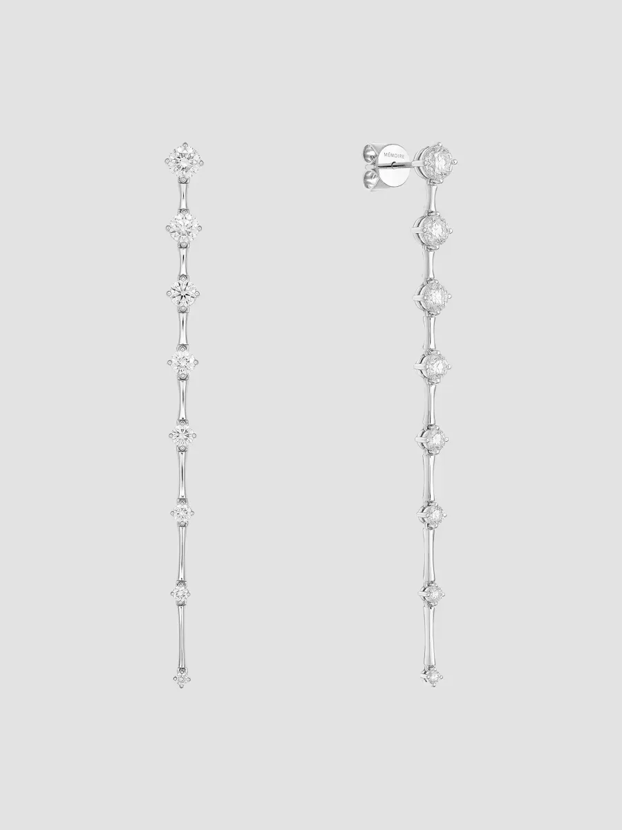 Cadence 18K White Gold & 1.67-1.75 TCW Diamond Drop Earrings