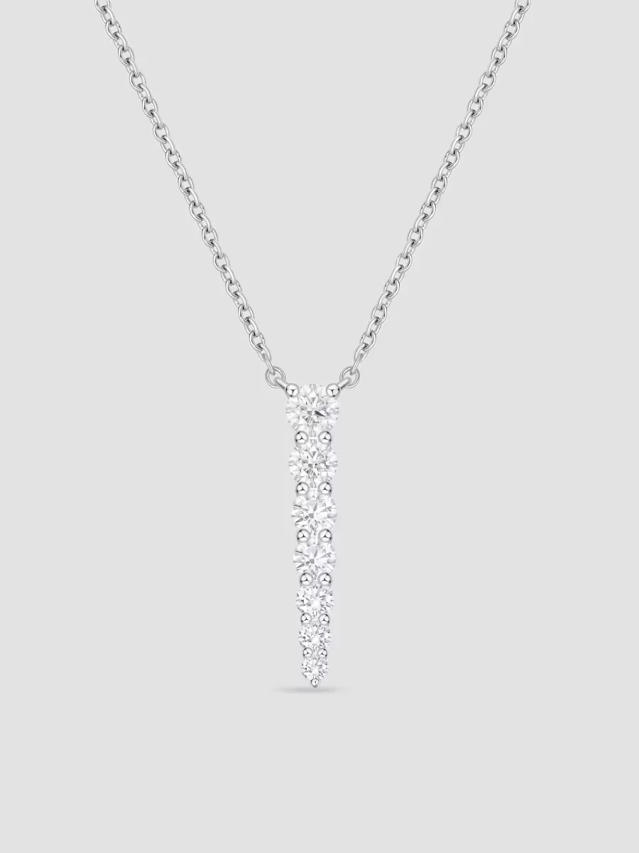 Identity 18K White Gold & 0.43-0.50 TCW Diamond Linear Pendant Necklace