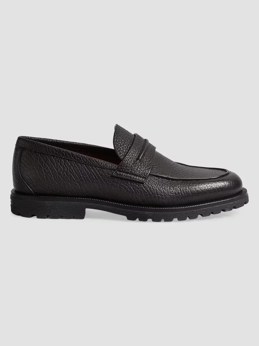 Leather Mocassin Pioggia Loafers by ZEGNA