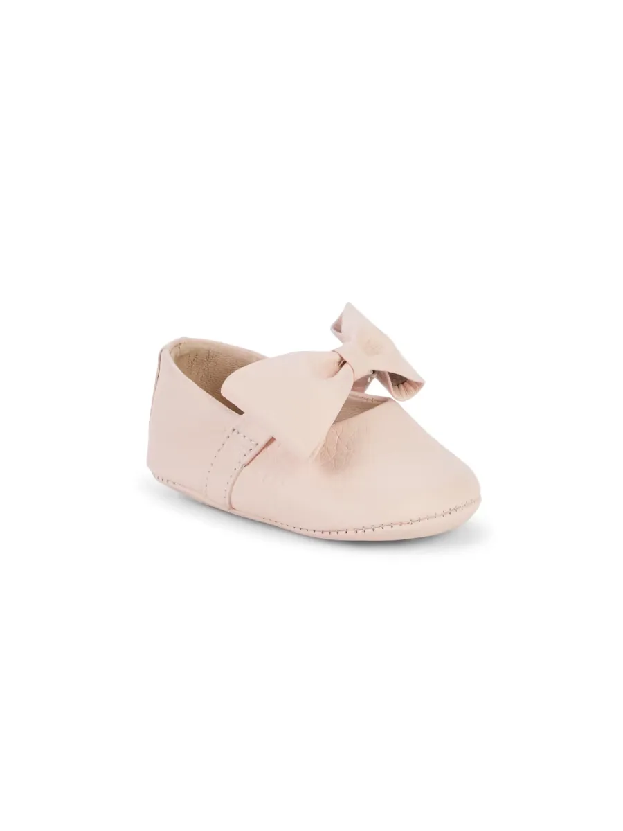 Leather Bow Ballerina Shoes by Elephantito