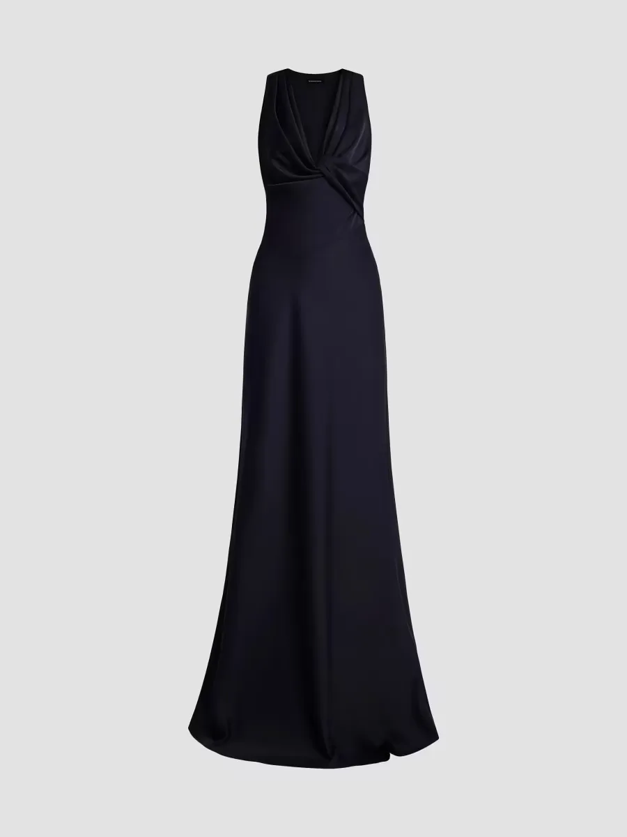 Cowlneck Satin Gown
