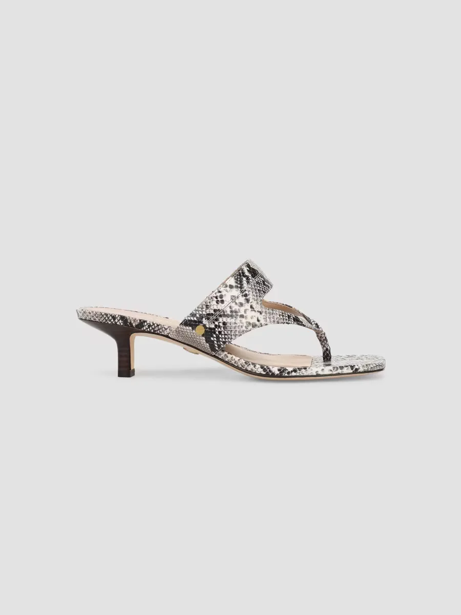 Shyla 45MM Printed Snake-Embossed Leather Sandals by Veronica Beard
