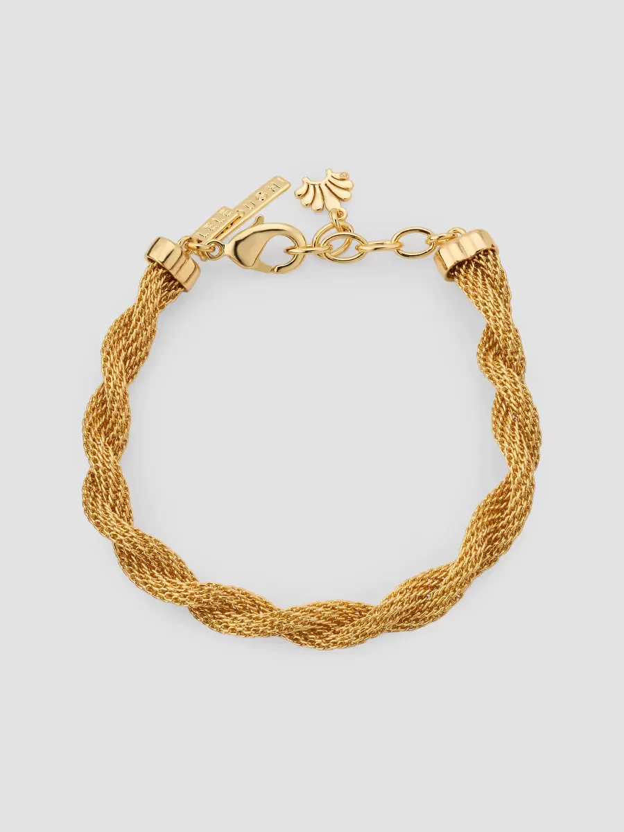 Serpentine 14K-Gold-Plated Twisted Mesh Bracelet