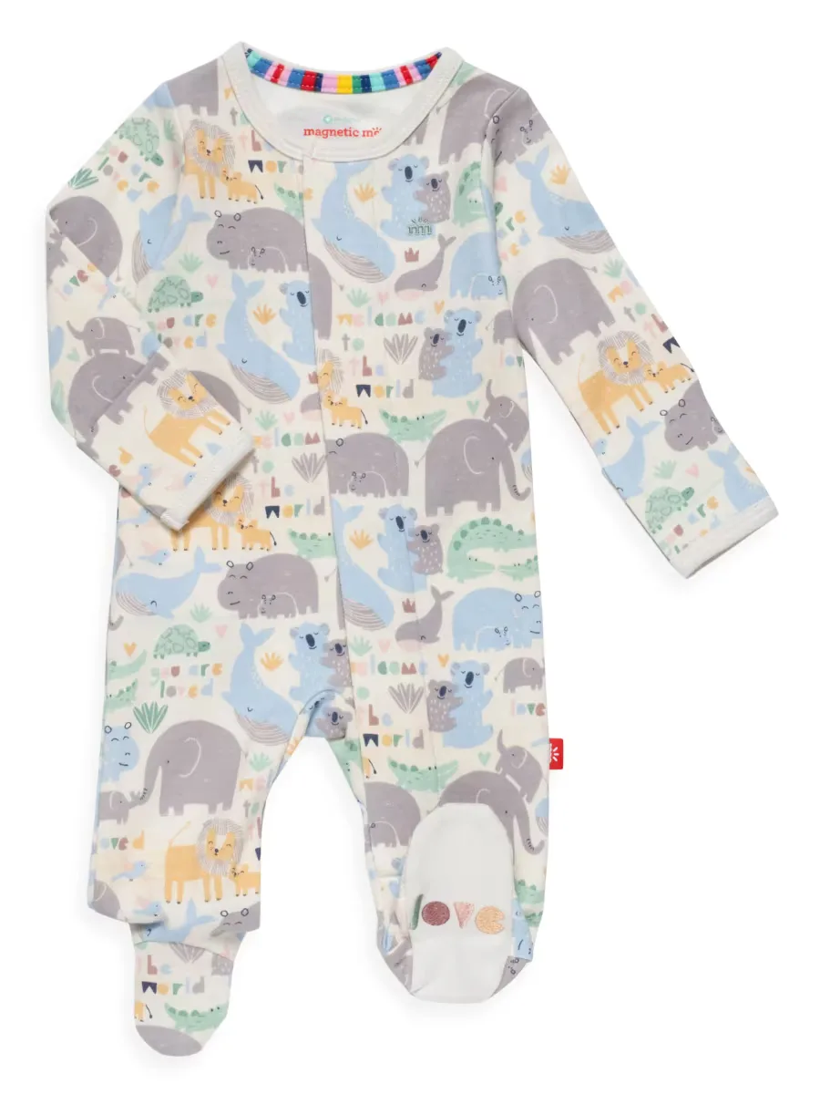 Little Loving Graphic Footie by Magnetic Me