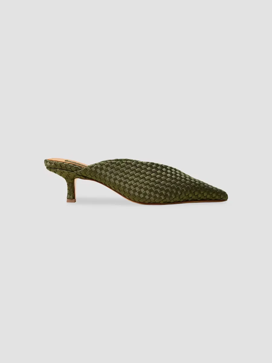 Strada Satin Kitten Heels by Naghedi
