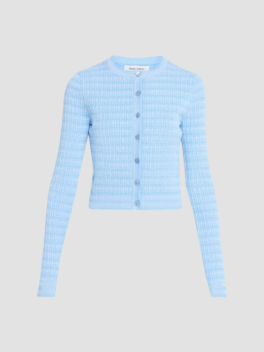 Crewneck Fitted Cardigan by Prabal Gurung