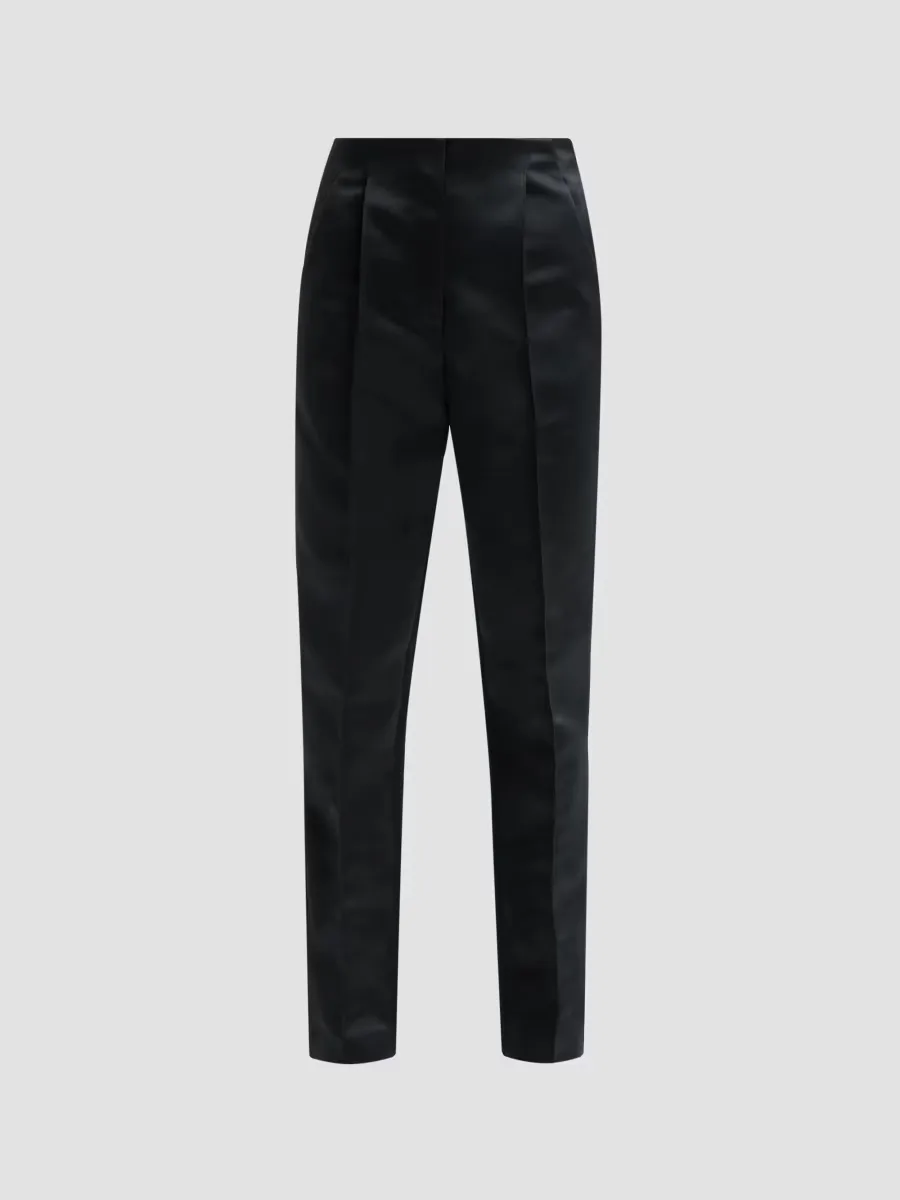 Carrot Satin Straight-Leg Trousers by Prabal Gurung