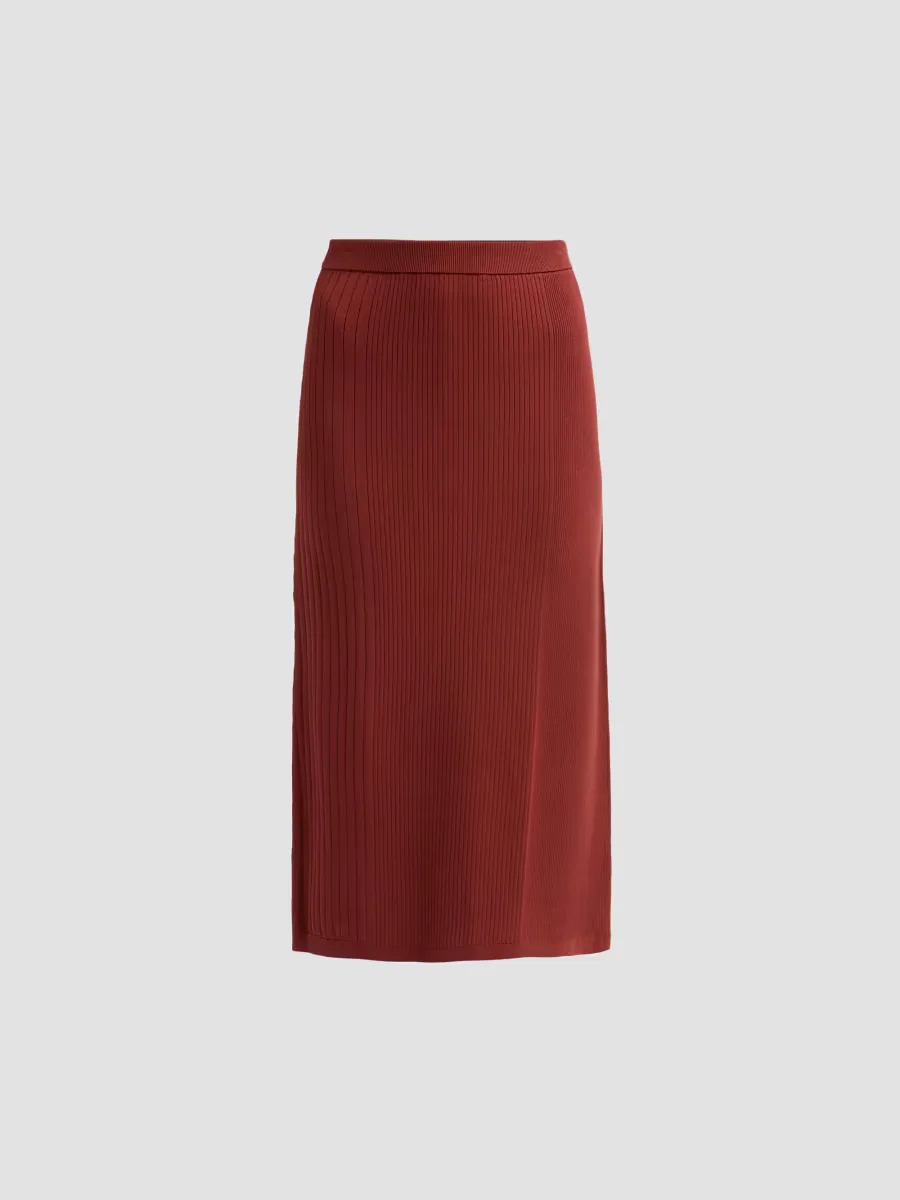 Rib Knit Midi Skirt by Prabal Gurung