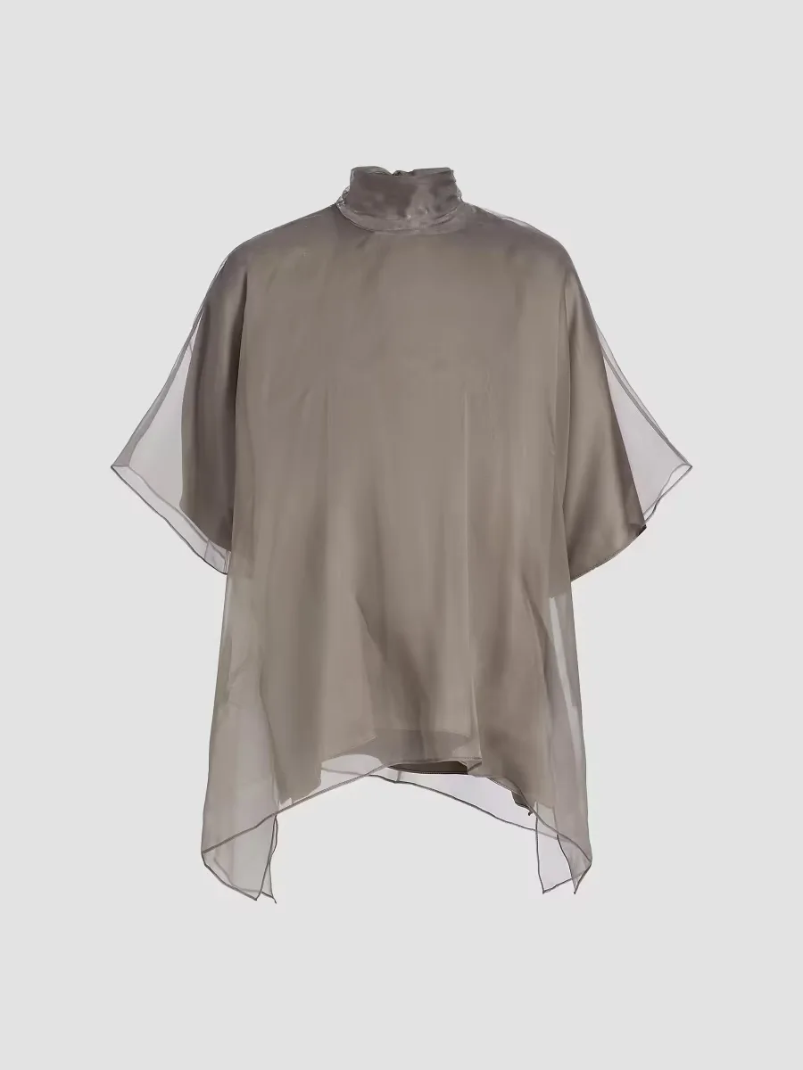 The Cali Silk Organza Blouse by Brandon Maxwell