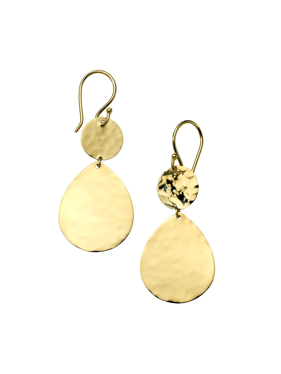 Classico Snowman 18K Yellow Gold Double-Drop Earrings