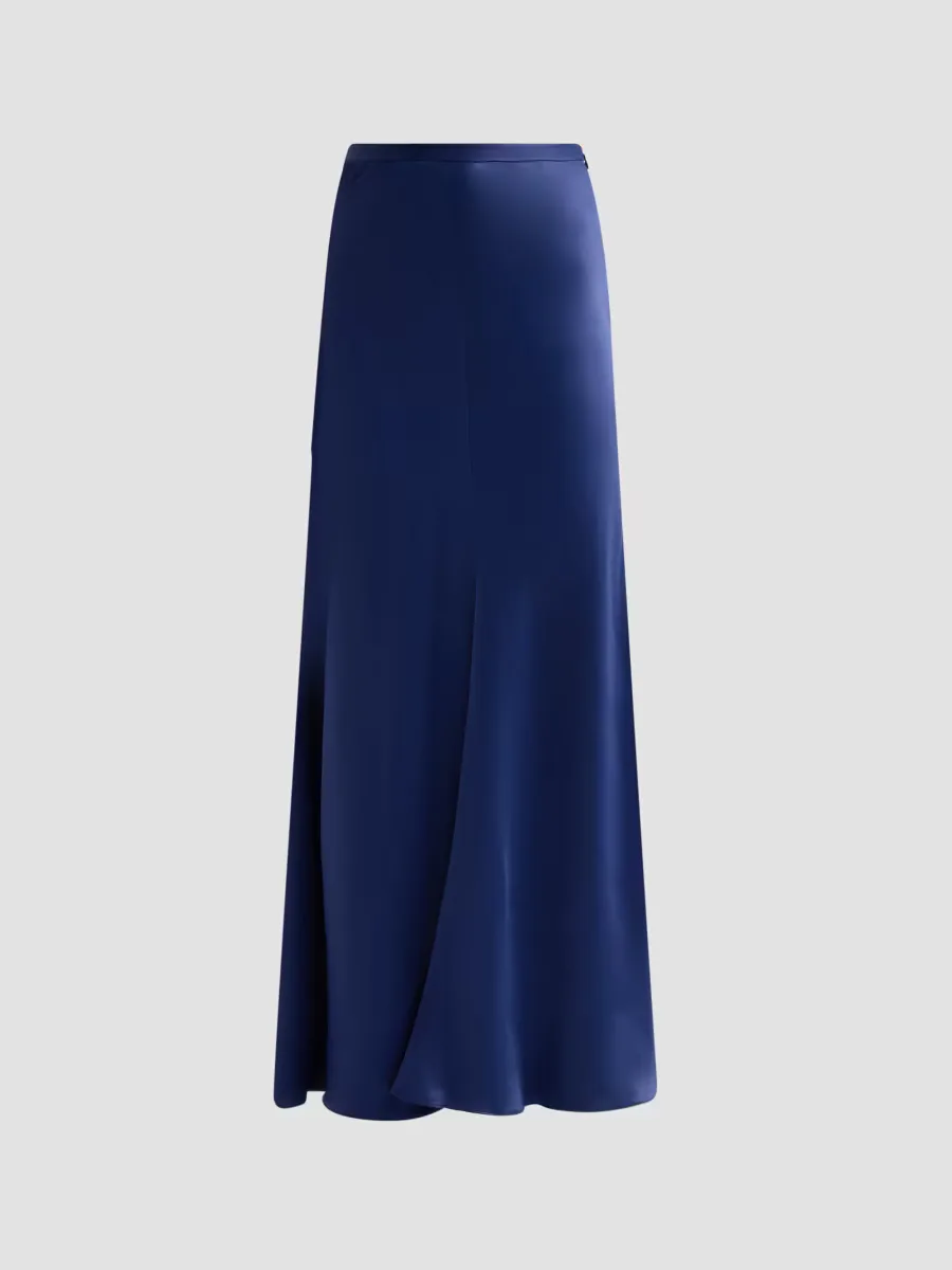 Enver Satin Maxi Slip Skirt