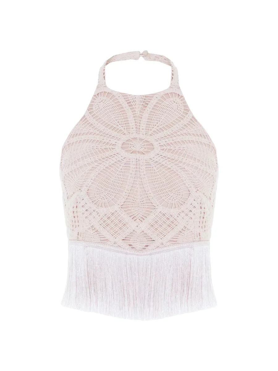 Flower Crochet Halter Top by PatBO