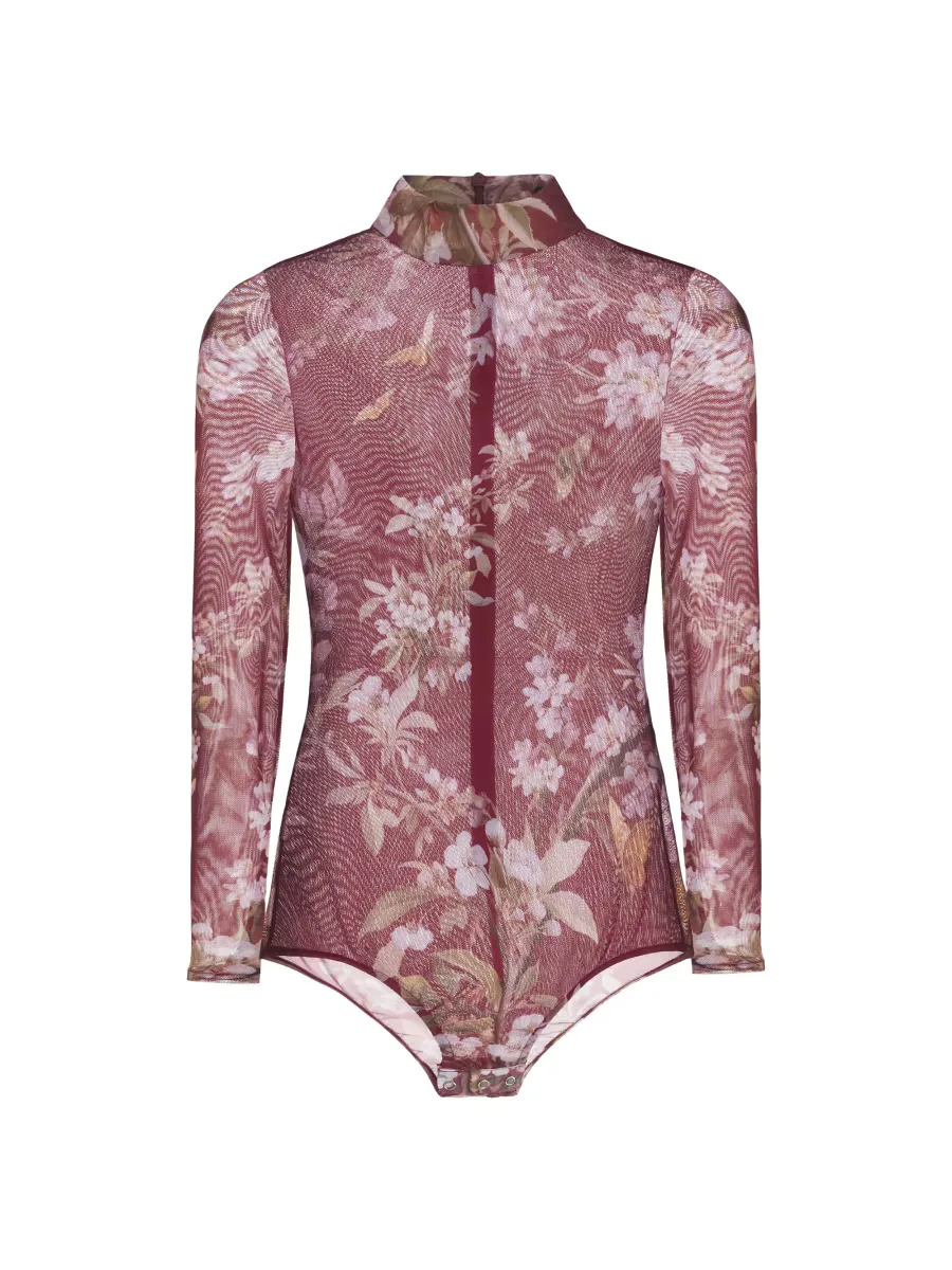 Delicata Floral Mesh Bodysuit by PatBO