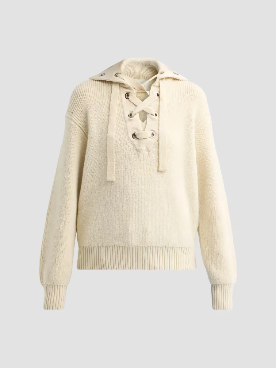 Ydalia Lace-Up Sweater by Isabel Marant