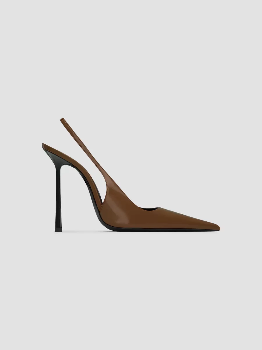 Vendome Slingback Pumps in Glazed Leather