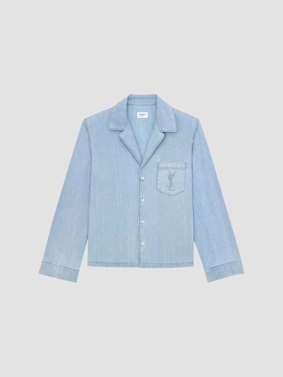 Cassandre Shirt in Chambray by Saint Laurent