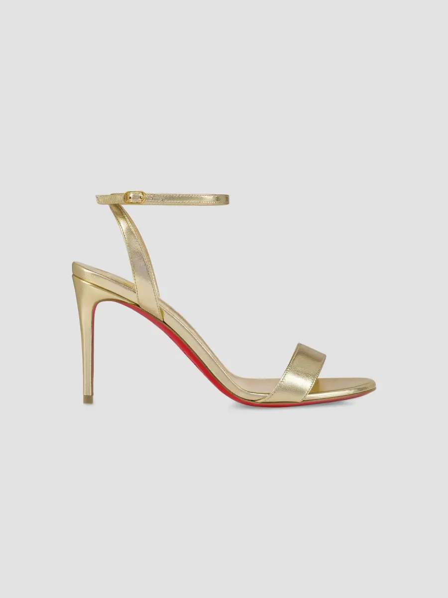 Loubigirl 85MM Metallic Leather Sandals by Christian Louboutin