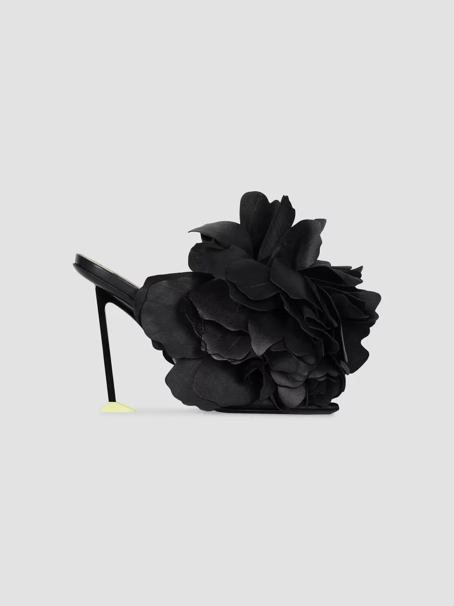 Boudoir Heeled Mules in Leather with Petals by GIVENCHY