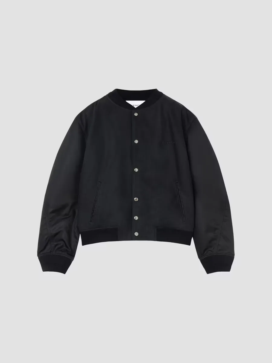 Mix Material Blouson Jacket with Embroidery by GIVENCHY