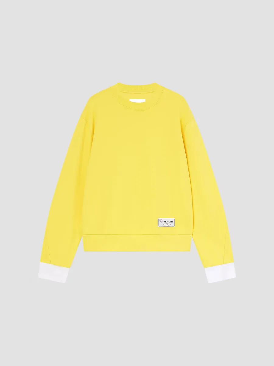 Couture Seam Sweatshirt in Fleece with Shirt Cuffs by GIVENCHY