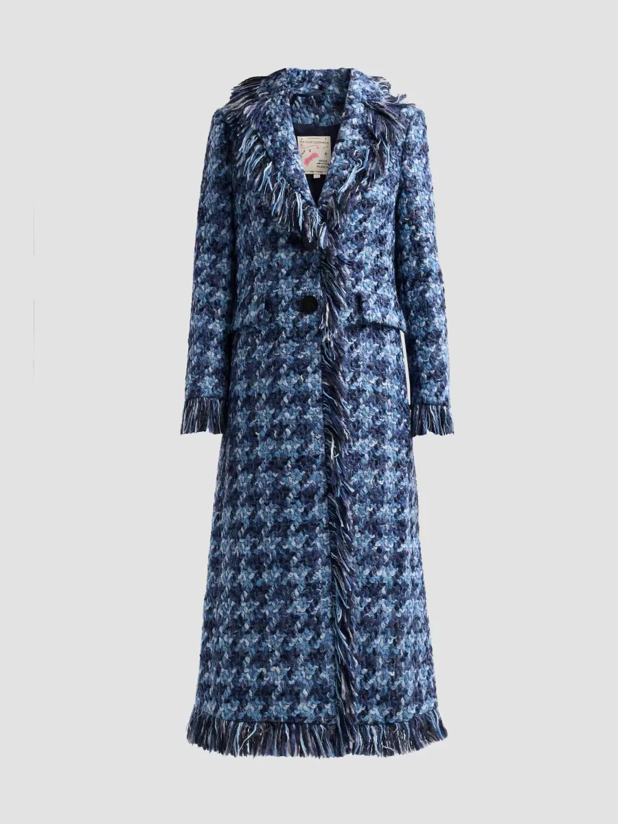 Long Wool Tweed Coat by Maison Common