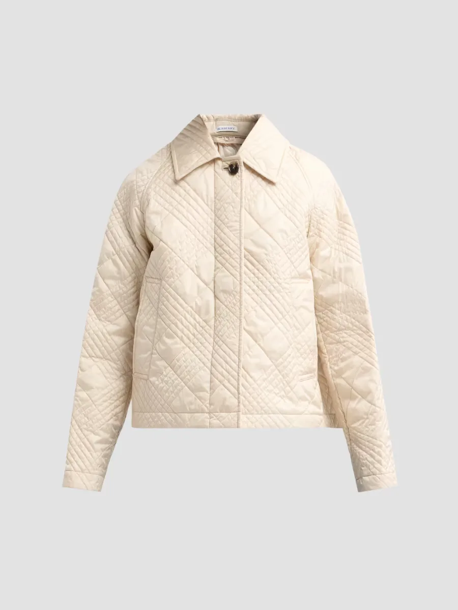 Micro Check-Stitch Nylon Jacket by Burberry