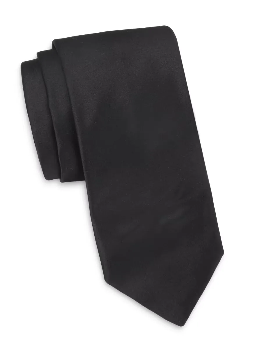 Solid Silk Necktie by Canali