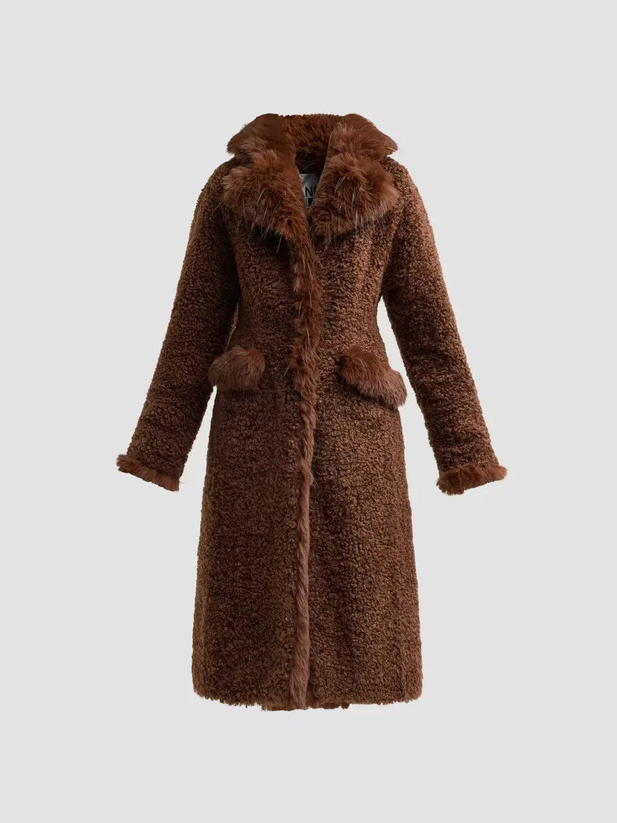 Long Teddy Faux-Shearling Coat by GANNI