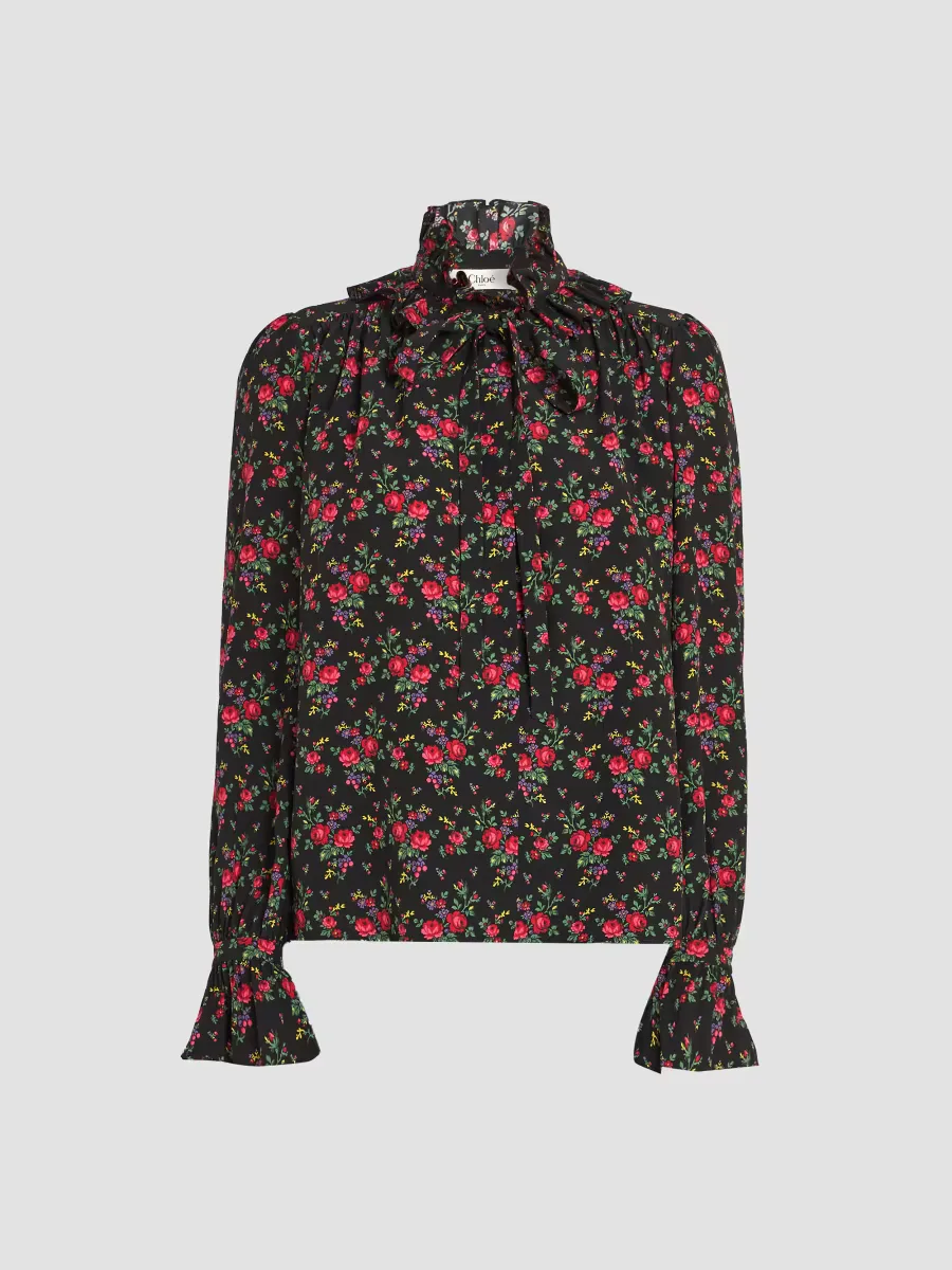 Floral Silk Top by Chloé