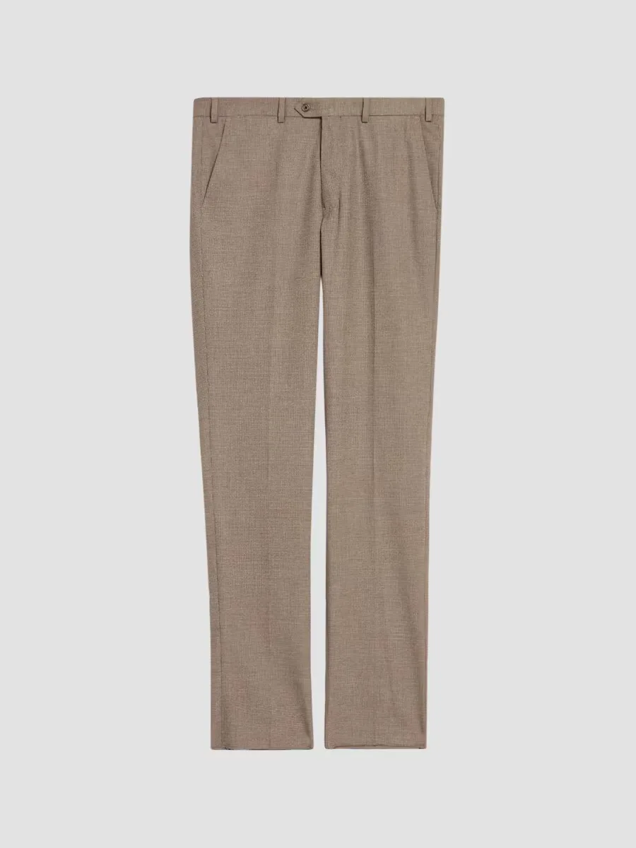 Emporio Armani Micro Check Wool-Blend Trousers