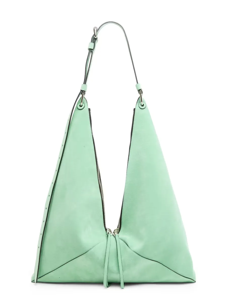 Folded Suede Hobo Bag by Moschino
