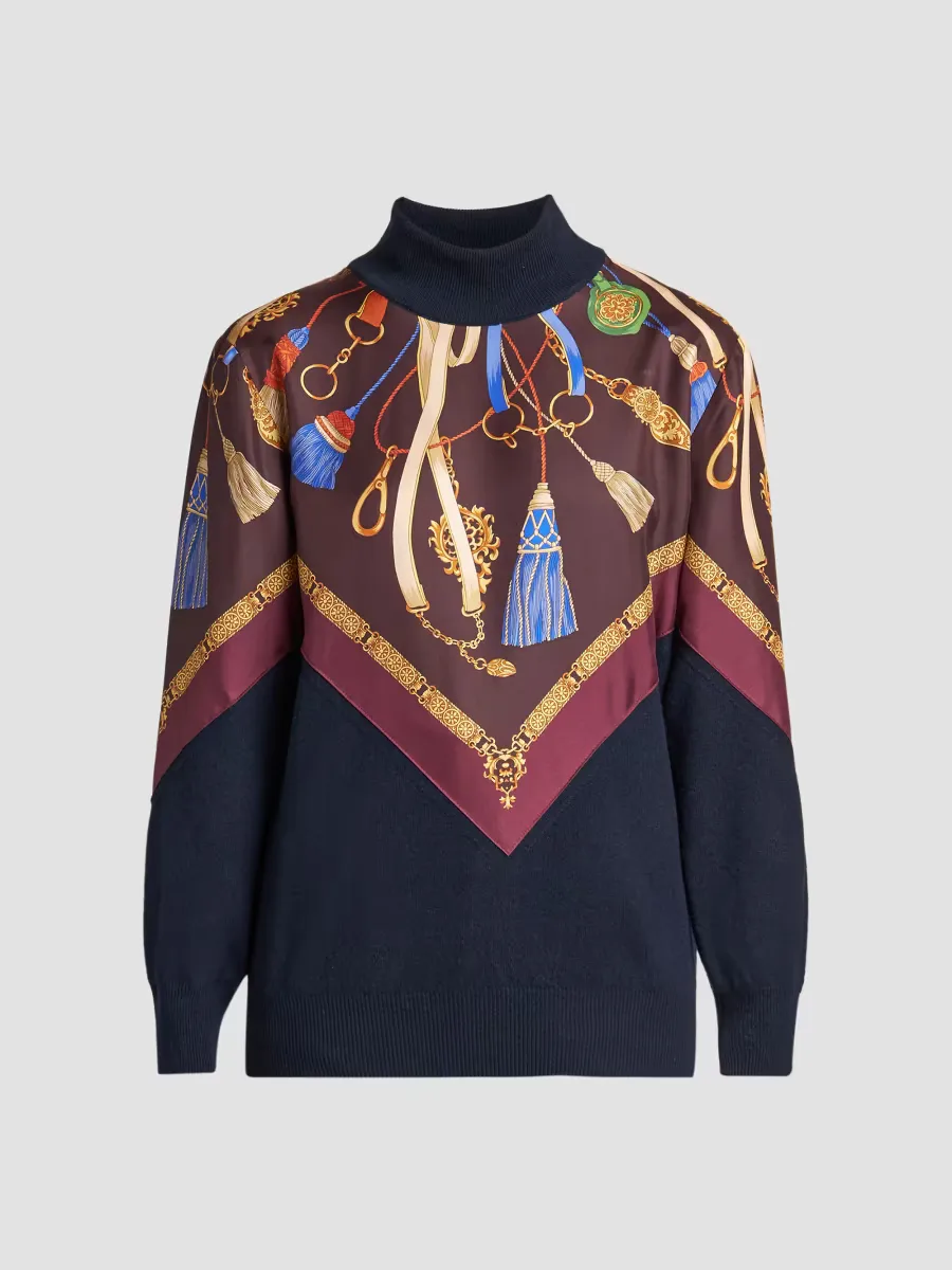 Strap Print Wool-Blend Sweater by ETRO