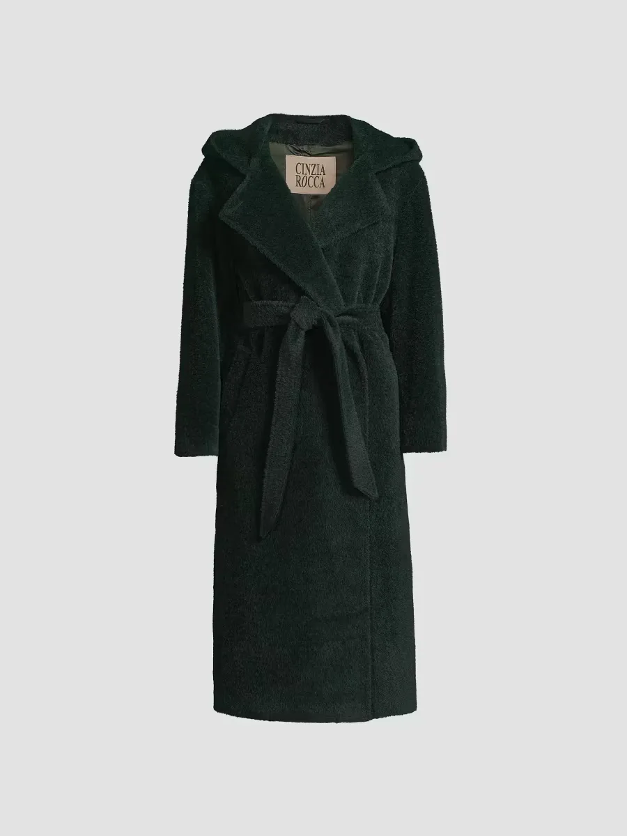 Belted Hooded Coat by Cinzia Rocca