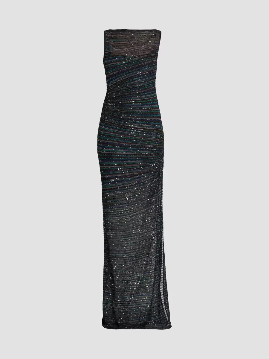 Metallic Striped Knit Gown by Missoni
