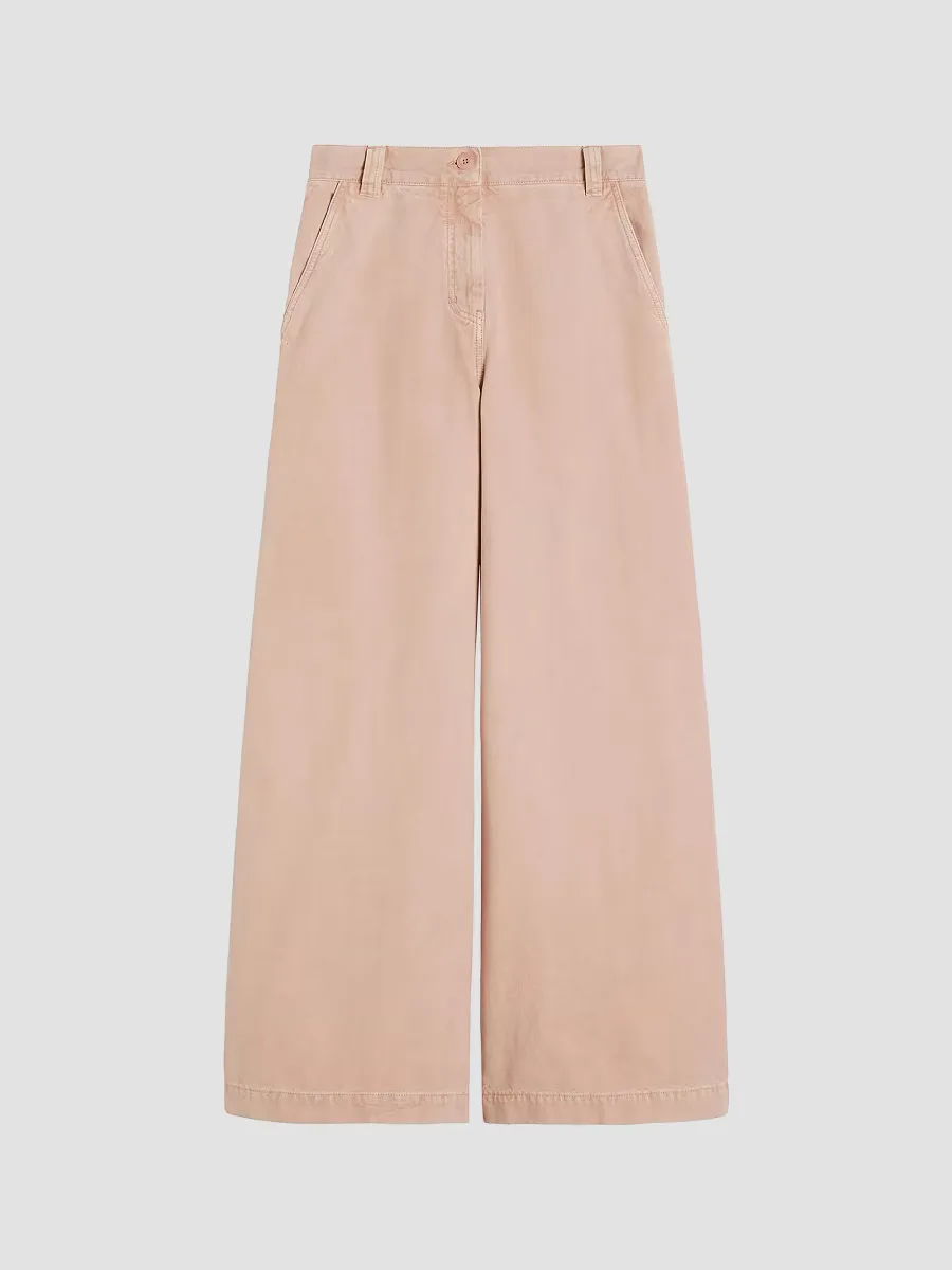Weekend Max Mara Cotton Canvas Wide Leg Trousers by Max Mara