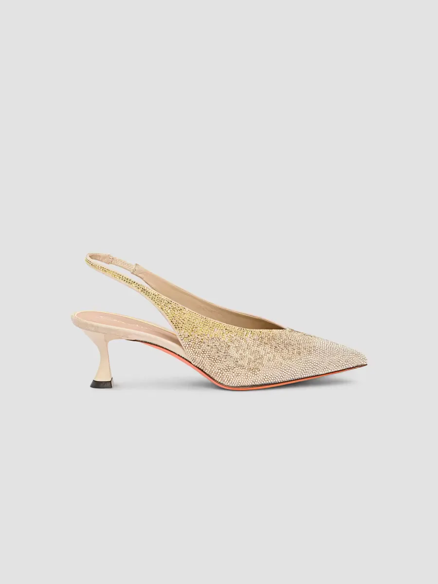55MM Leather Slingback Pumps by Santoni