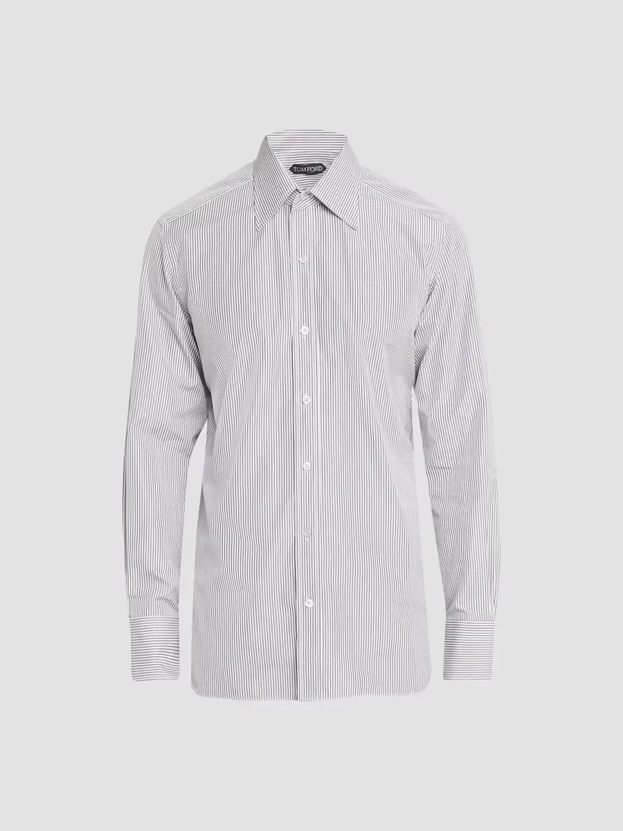 Striped Cotton Classic-Fit Dress Shirt