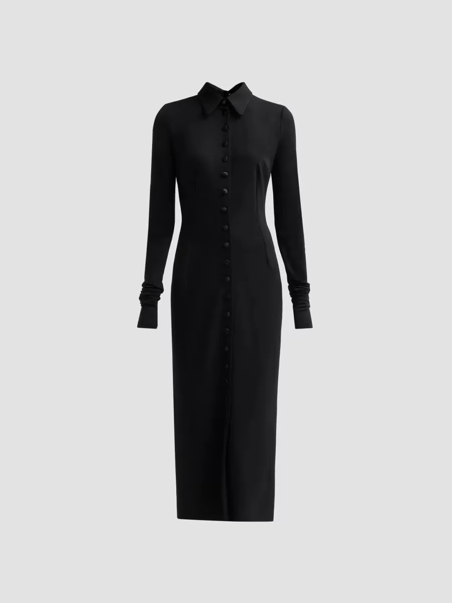 Wool Midi Shirtdress by Dolce & Gabbana